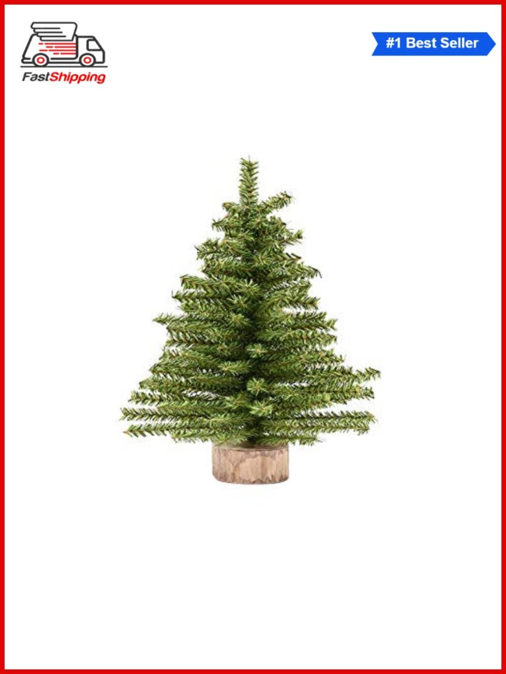 🎅 18-Inch Miniature Pine Christmas Tree 124 Tips Space Saving